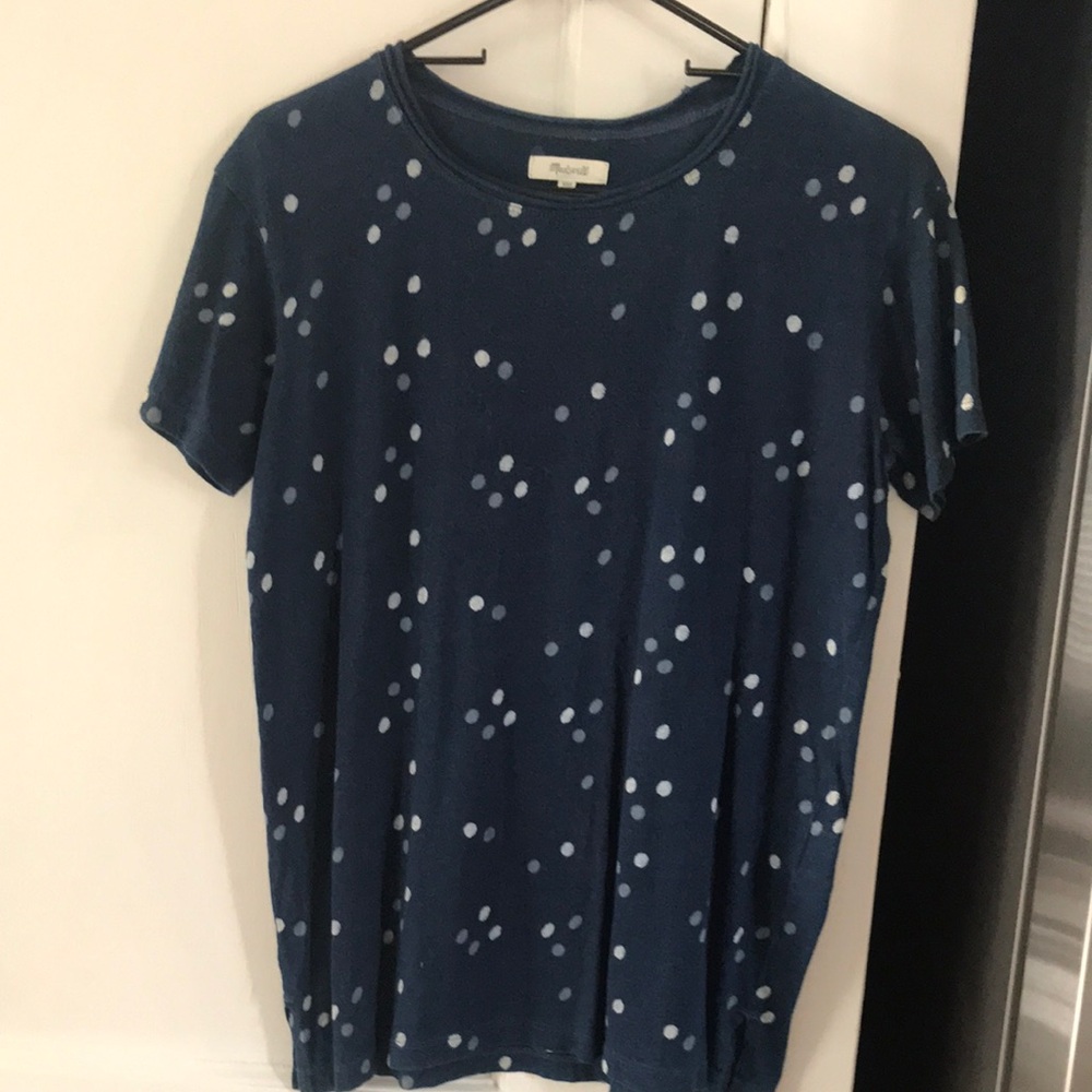 Navy Blue Polka Dot Tee-by Madewell.